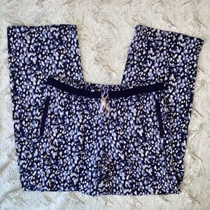 DKNY Navy and White Printed Pajama Shorts